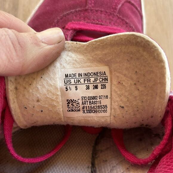 Adidas Originals Gazelle Classic College Red Maroon White Shoes wm 7.5 Youth 5.5 - Picture 9 of 9